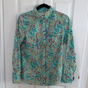 J. Crew Floral Button Down Shirt - Multicolor